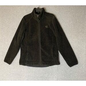 The North Face Osito Fleece‎ Womens XL Dark Green Full Zip Pockets Outdoor